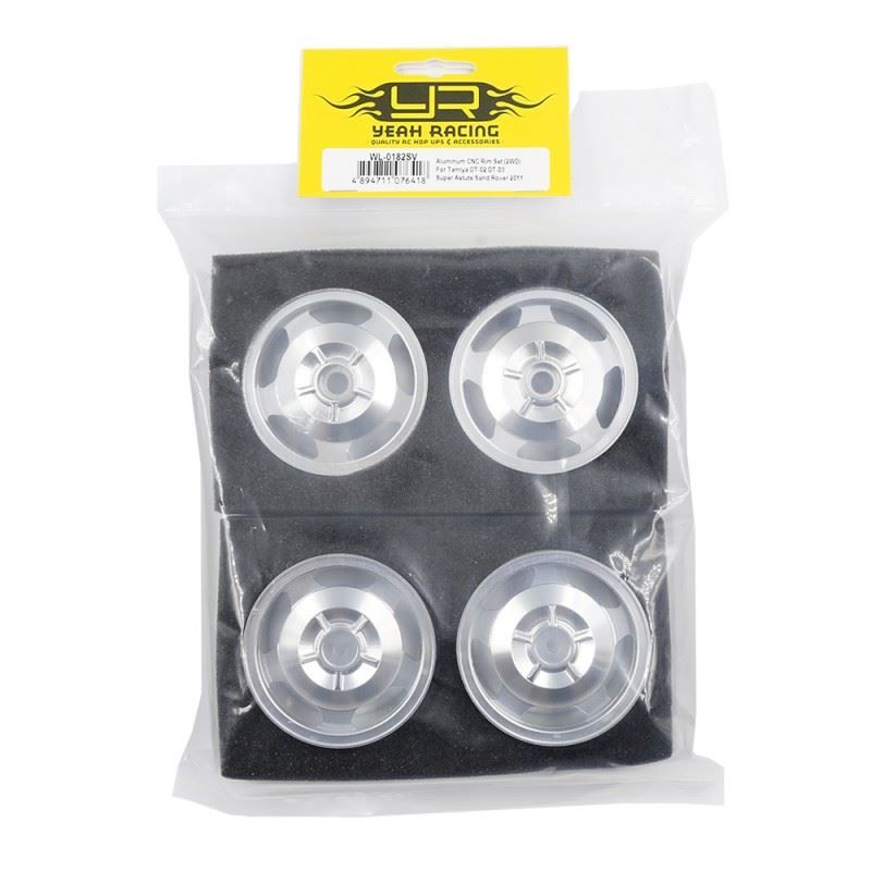 Yeah Racing Aluminum Cnc Rim Set (2Wd) For Tamiya Dt-02 Dt-03 Super Astute Sand Rover 2011