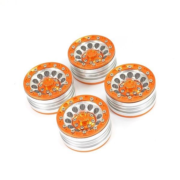 FASTRAX ALUMINUM BEADLOCK 1.9 WHEELS - ORANGE (4PC)