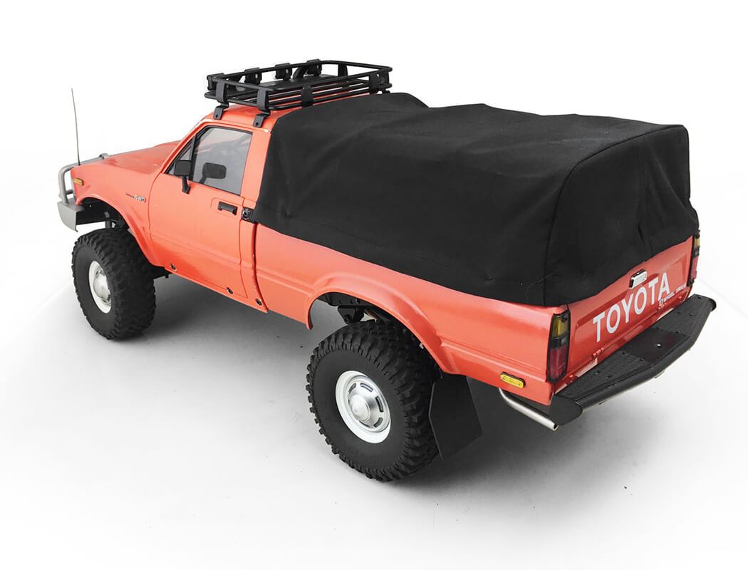 RC4WD BED SOFT TOP W/CAGE FOR RC4WD MOJAVE II TWO DOOR (BLACK)