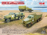Icm Wwii U.S. Military Vehicles, G7117, Studebaker Us6-U3, Studebaker Us6-U5 (Set Of 3 Trucks)