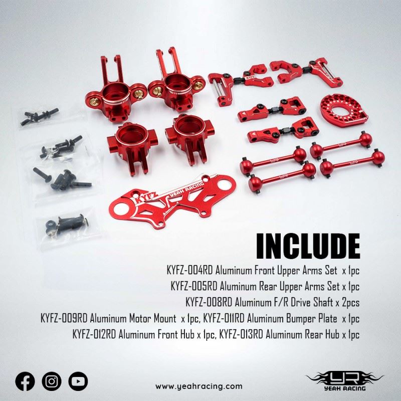 Yeah Racing Aluminum Essential Conversion Kit For Kyosho 1/10 Fazer Mk2 Touring