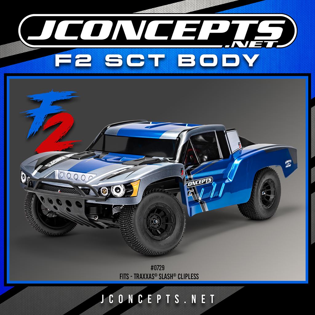 F2 Sct Body Pre-Cut -Fits - Traxxas Slash Clipless