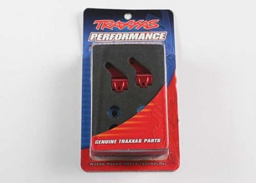 TRAXXAS Steering blocks, Rustl/Stamp/Bandit red-anodised,5x11mm BB