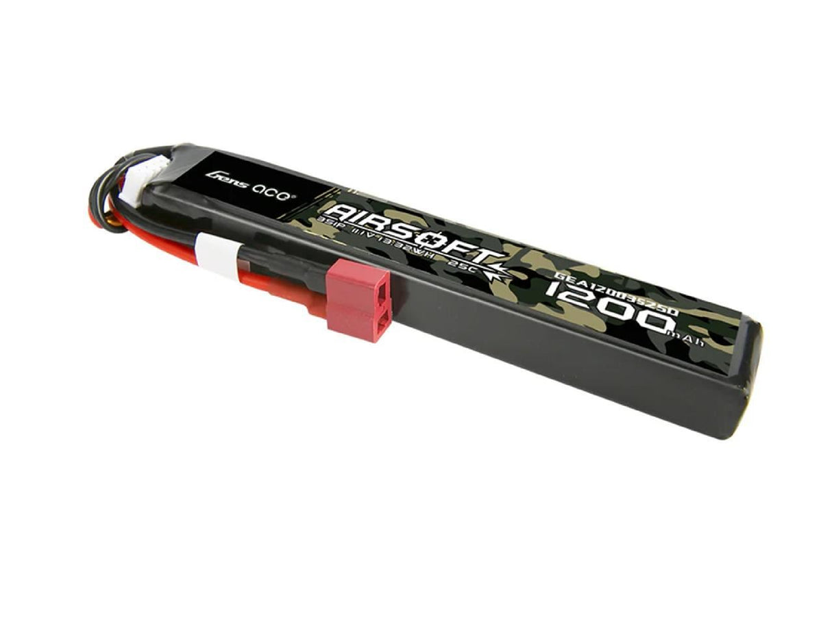Gens Ace Airsoft 3S 1200Mah 25C With Deans (Fit Most Aeg)