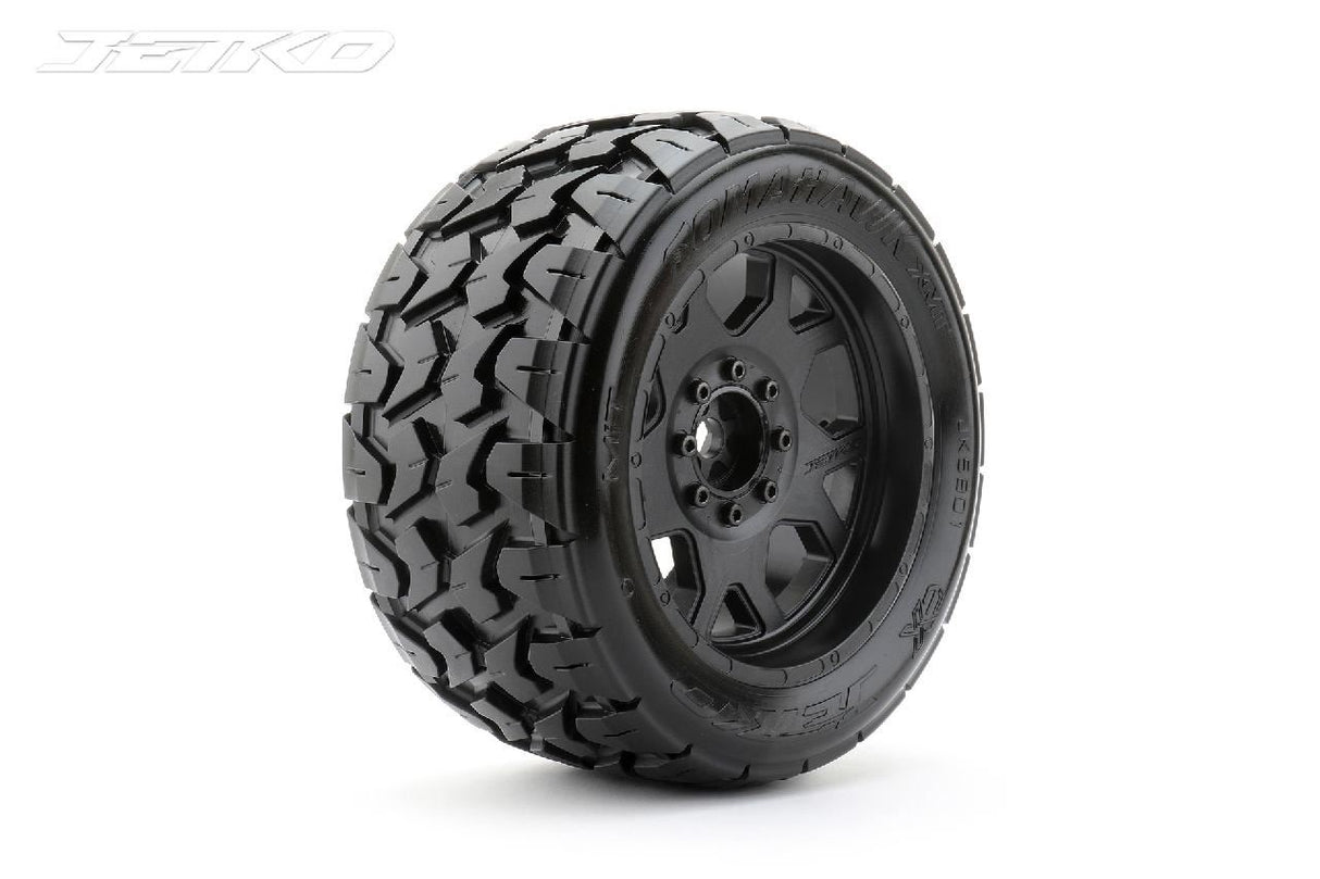 Jetko Ex Tyre Tomahawk Belted Xmt Black Wheel Trx Xmaxx Kraton (2)