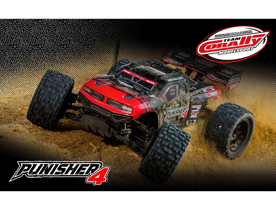 Corally Punisher 4 Brushless 4S Basher Truck Rtr - Red