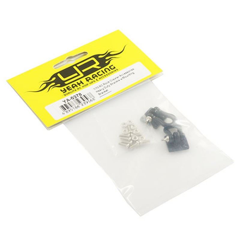 Yeah Racing 1/10 RC Rock Crawler Accessories Heavy Duty Shackle w/ Mounting Bracket Fit 3Racing CR01-27 Winch Black