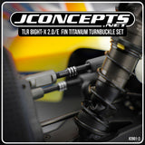 TLR 8ight-X2.0/XE Fin Ti Turnbuckle set - Blk -7pc