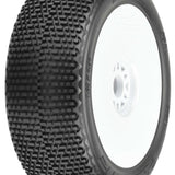 Proline 1/8 Buck Shot M3 Front/Rear Buggy Tires Mounted 17mm White (