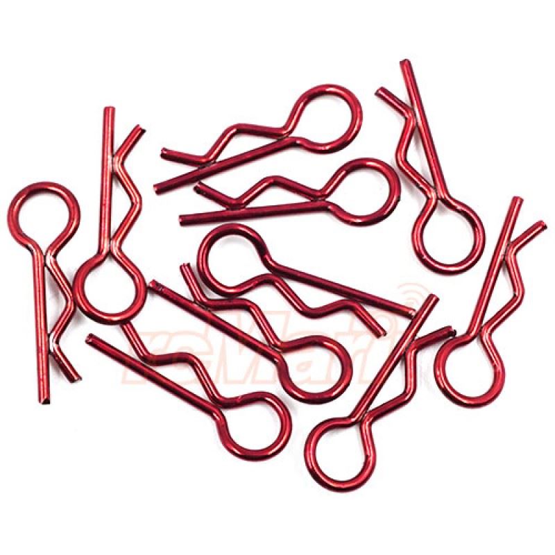 Yeah Racing RC Body Clip For 1/8 1/10 1/12 10pcs Laser Red