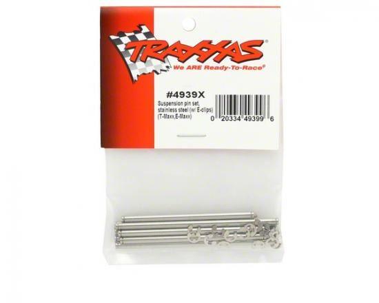 TRAXXAS Suspension pin set, stainless steel (w/ E-clips)