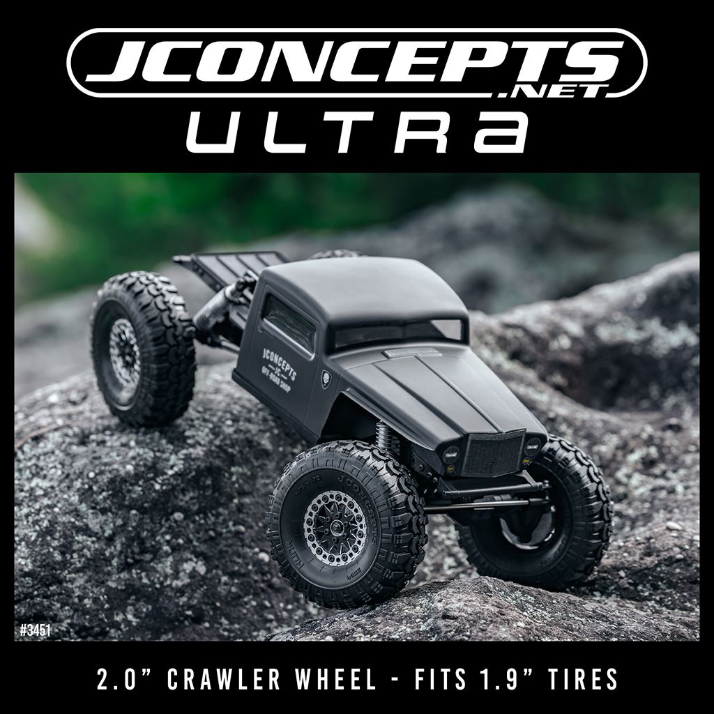 Ultra - 2.0In 12 Spoke Crawler Wheel Black - 4Pc