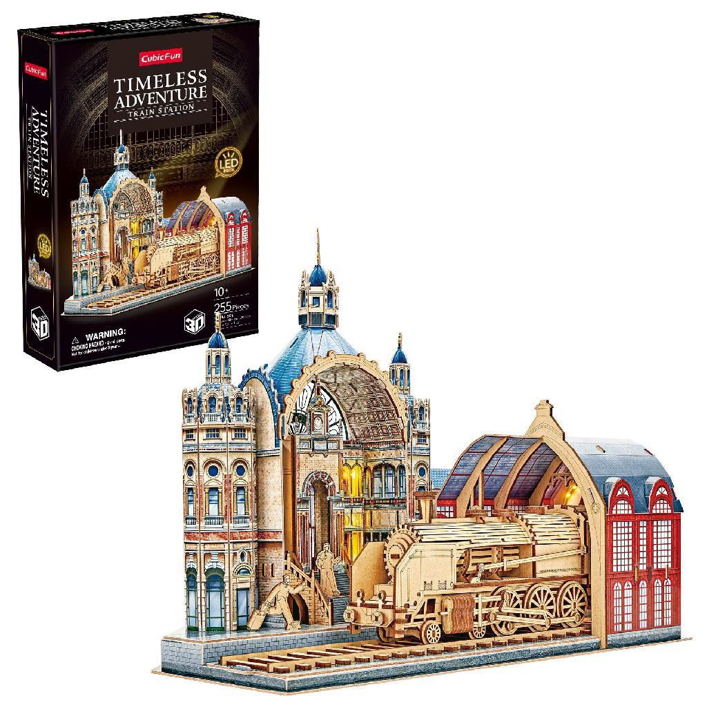 Cubicfun Museum Time Express Train With Led Lighting (253 Pieces)