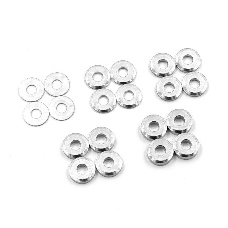Yeah Racing Aluminium M3 X 8Mm Flat Washer 0.5 / 1 / 1.5 / 2 / 2.5 4Pcs Each