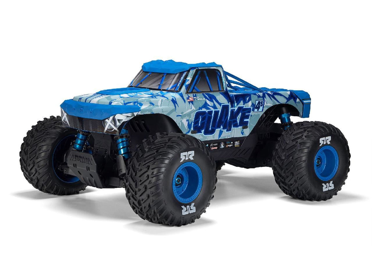Arrma 1/8 Quake 4S Dsc 4X4 Rtr Monster Truck, White/Blue