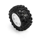 Pro-Line 1/16 Badlands Mx Front/Rear Mt Tires Mounted 12Mm White Spli