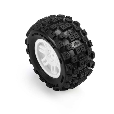 Pro-Line 1/16 Badlands Mx Front/Rear Mt Tires Mounted 12Mm White Spli