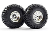 FASTRAX 1:10 CRAWLER GRANITE 2.2 SCALE WHEEL &#248;140MM TYRE (CHROME)