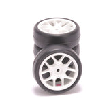 Ride 1/10 Belted Tr09 Slick Tyres 10 Spoke - White