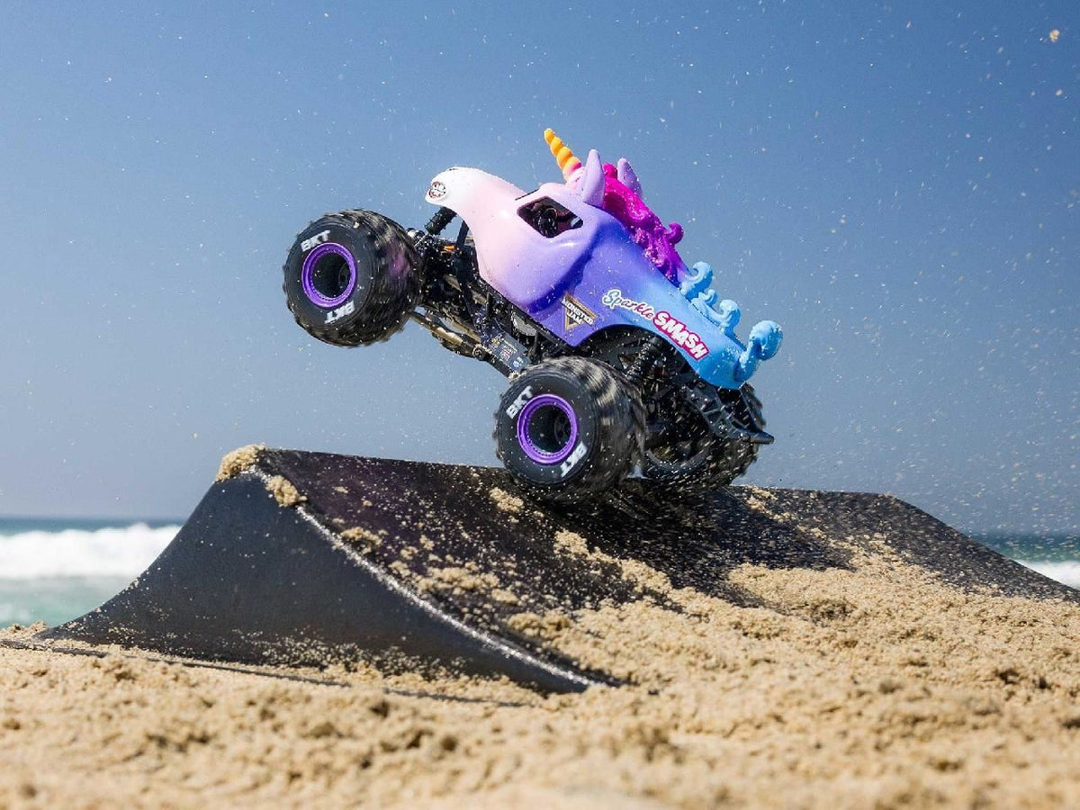 Losi 1/18 Mini Lmt Sparkle Smash 2S 4X4 Rtr Brushed Monster Truck