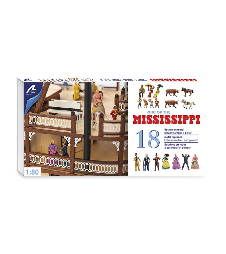 Artesania SET OF 18 METAL FIGURINES AND ANIMALS FOR MISSISSIPPI