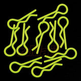 Yeah Racing RC Body Clip For 1/8 1/10 1/12 10pcs Florescent Yellow