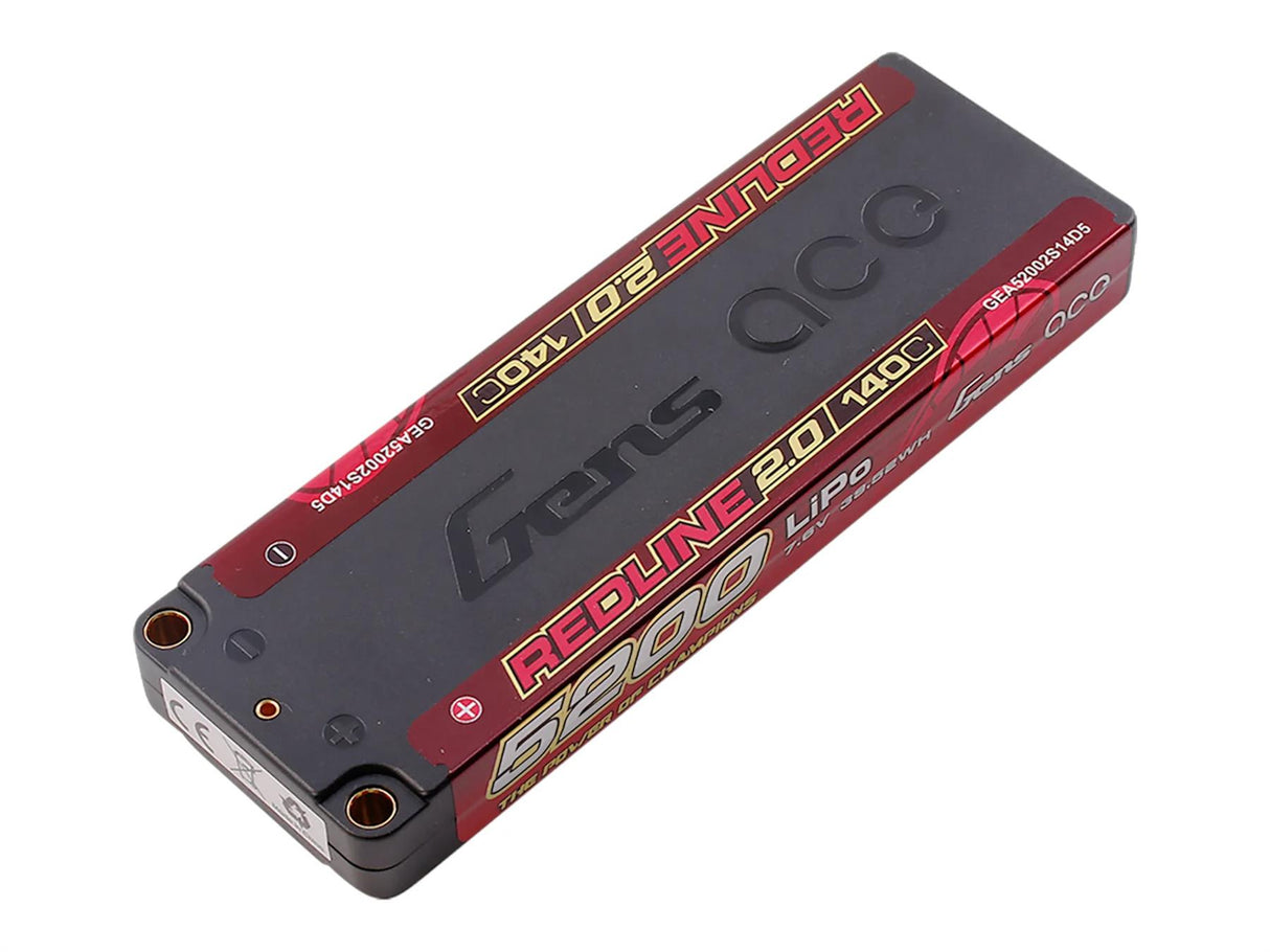 Gens Ace Li-Po Hv Car Hard Case 2S1P 7.6V 5200Mah 140C Rl2 With 5Mm
