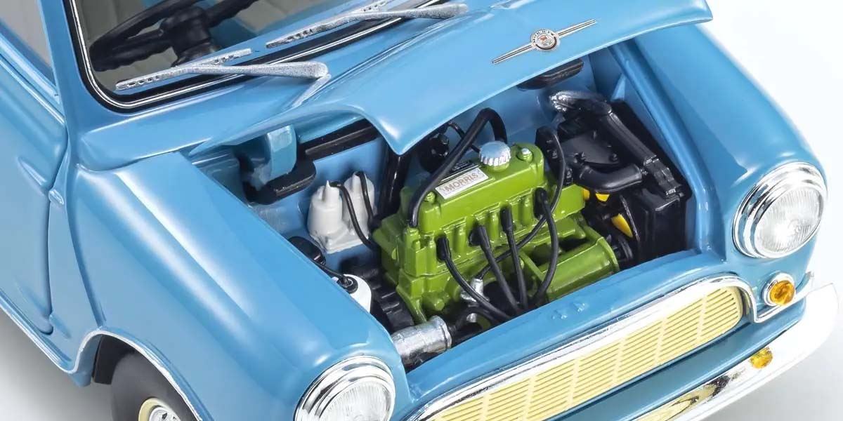Kyosho 1:18 Morris Mini Minor Clipper Blue