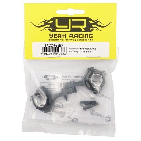 Yeah Racing Aluminum Steering Knuckle for Tamiya CC02 Black