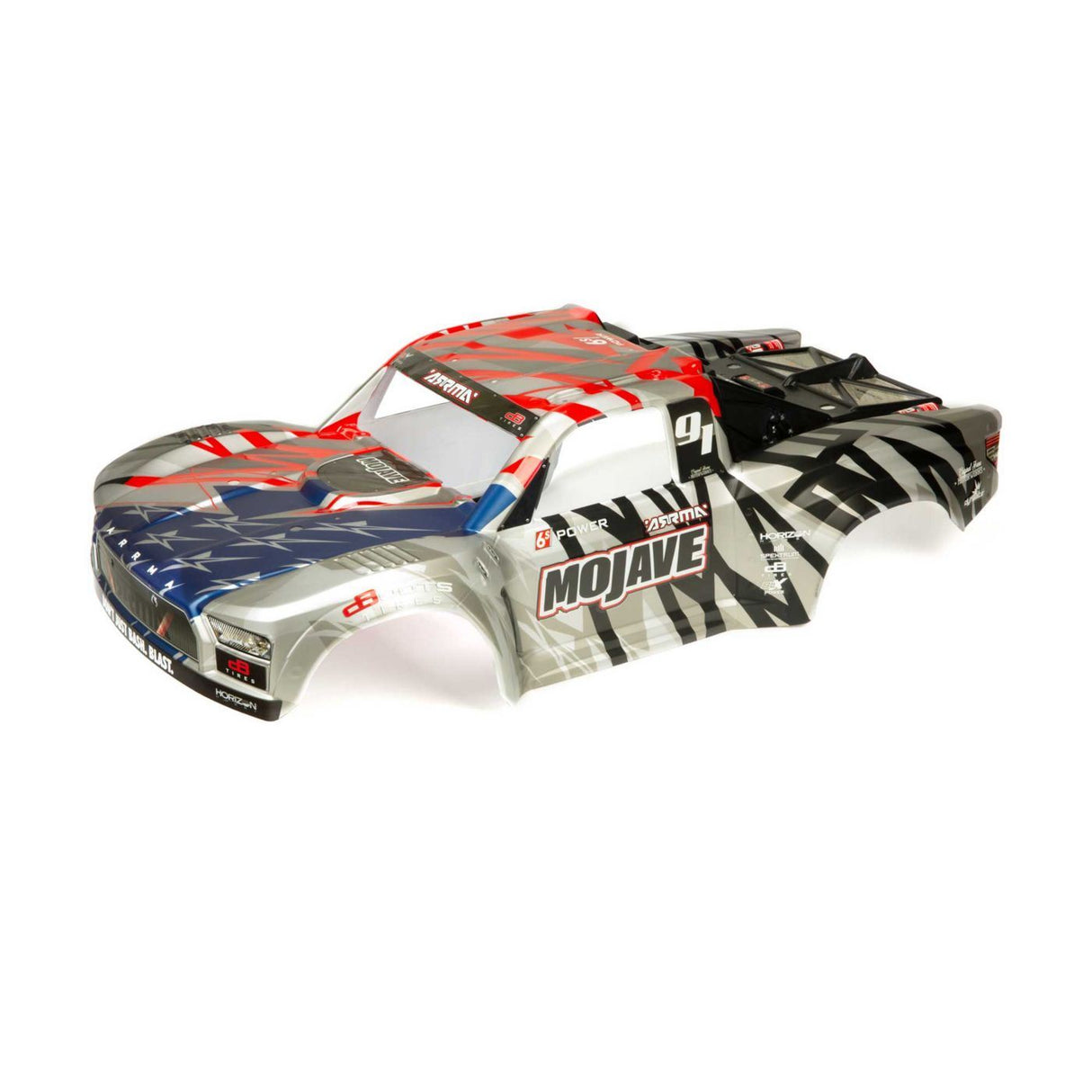 Arrma MOJAVE 6S BLX Finished Body (Sliver/Red) (ARA411005)