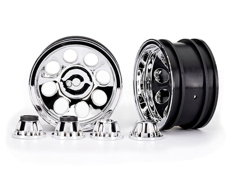 Traxxas Classic Chrome Wheels 2.2in Crawler Wheels (2)