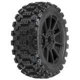 Proline 1/8 Badlands Mx M2 Fr/Rr Buggy Tires Mounted 17mm Black Mach