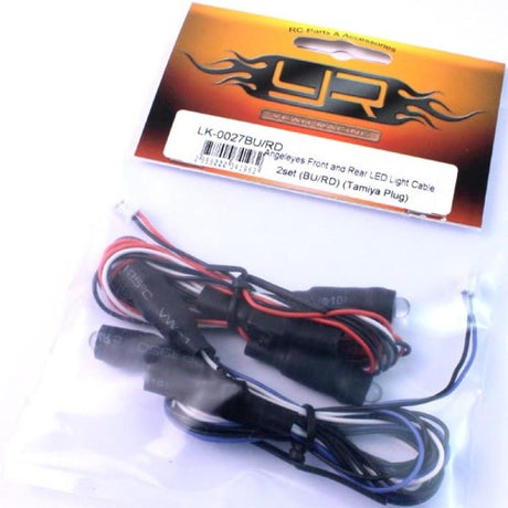 Yeah Racing Angeleyes Front and Rear LED Light Cable 2set (BU/RD) (Tamiya Plug)
