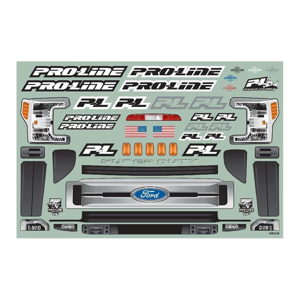 Pro 1/10 2017 Ford F-250 Super Duty Cab-Only Clear Body 12.3In Wb