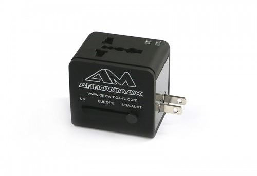 Arrowmax AM Multi-Nation Travel Adapter+USB Charger