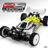 S2 - Xray Xb4 2024 Body W/Carpet/Turf/Dirt Wing Lw