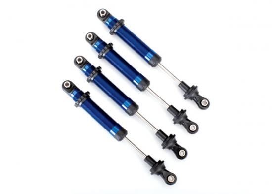 TRAXXAS Shocks, GTS, blue-anodized alum (assembled w/out springs) (4