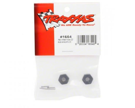 TRAXXAS Wheel hubs, hex (2)/ stub axle pins (2)