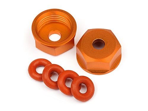 HPI Aluminum Bottom Shock Cap (Orange/2Pcs)