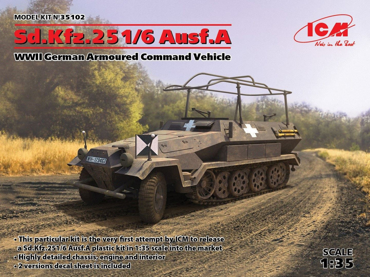 Icm Sd.Kfz.251/6 Ausf.A, Wwii German Armoured Command Vehicle