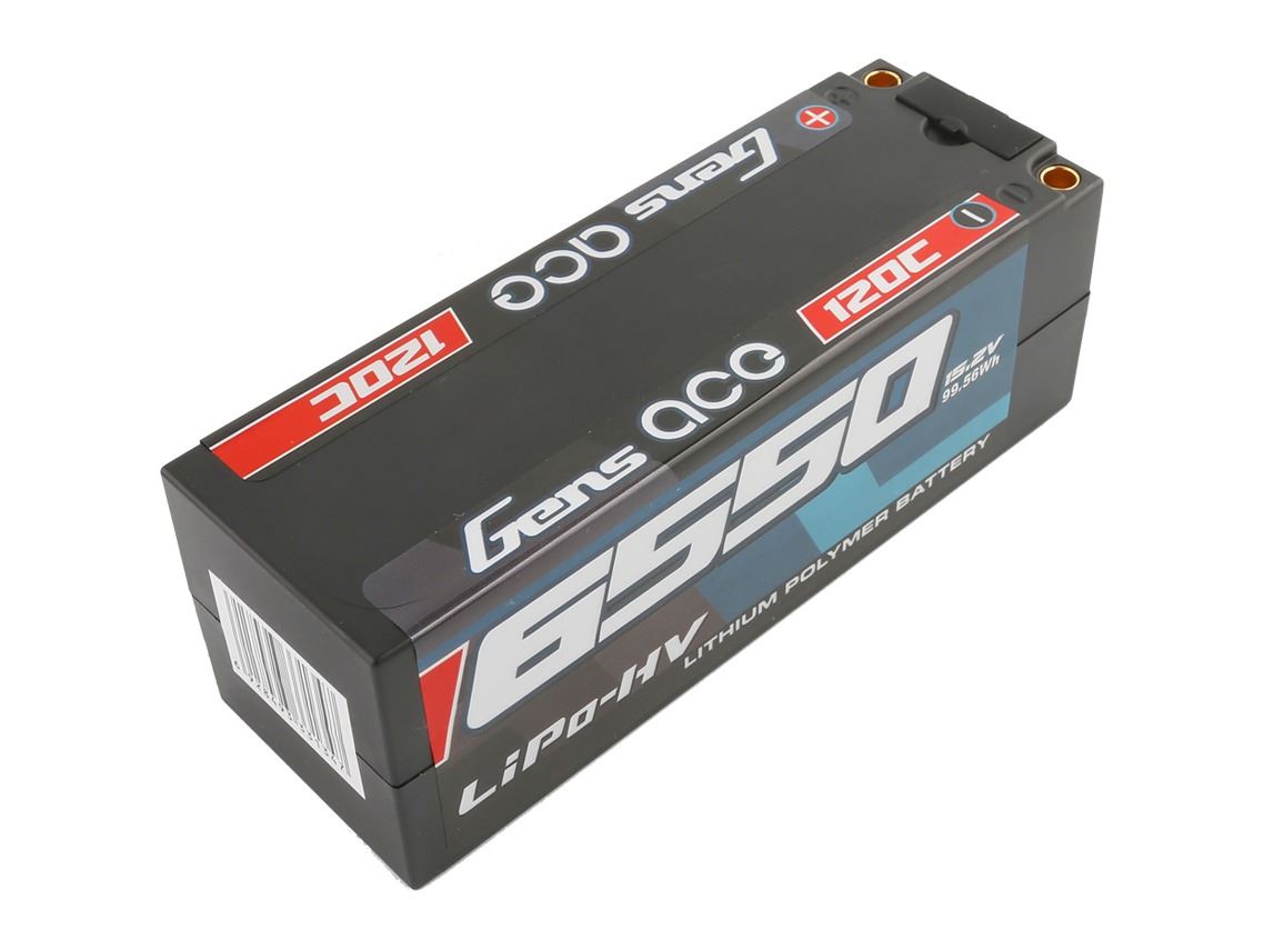 Gens Ace Li-Po HV Car Hard Case 4S 15.2V 6550mAh 120C with 5mm