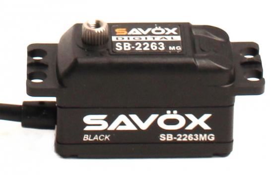 SAVOX LOW PROFILE BRUSHLESS DIGITAL SERVO 10KG/0.076s@6.0V - BLACK