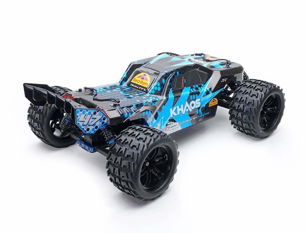 Ftx Khaos 1/10 Brushless 4Wd Truggy Rtr With 3S Lipo And Charger - Blue