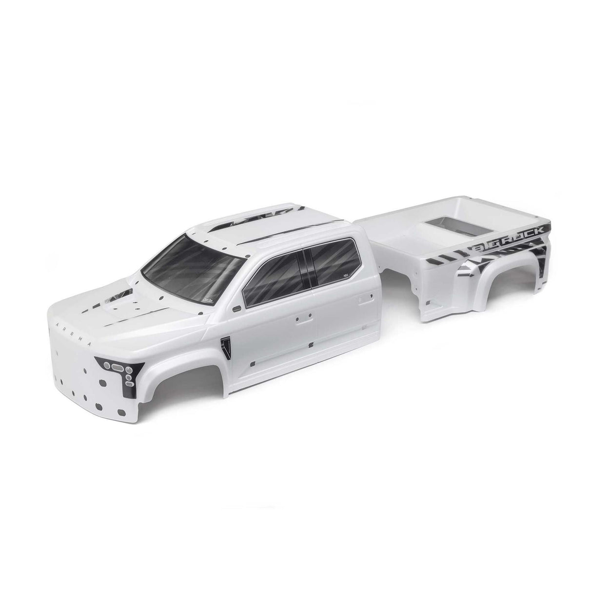 Arrma BIG ROCK 6S BLX Painted Decaled Trimmed Body, White