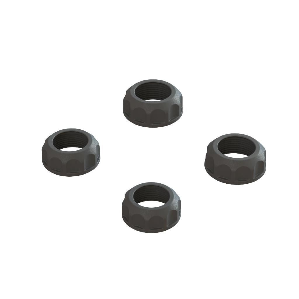 Arrma Shock Cap (4): 4X4 - Black