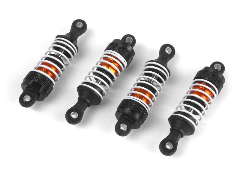 Aluminum Oil-Filled Shock Absorber Set Orange/4Pc
