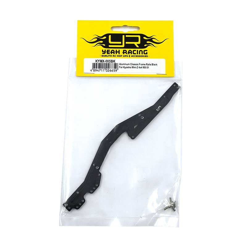 Yeah Racing Aluminum Chassis Frame Rails Black For Kyosho Mini-Z 4x4 MX-01