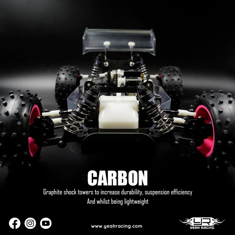 Yeah Racing Aluminum & Carbon Essential Conversion Kit Black For Yokomo 870C Super Dog Fighter Yz10 2023