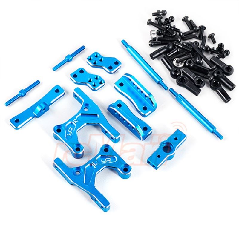 Yeah Racing Aluminum Rear Four Link Conversion Blue For Tamiya CC01