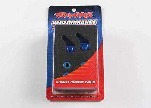 TRAXXAS Steering blocks, Rustl/Stamp/Bandit blue-anodised,5x11mm BB